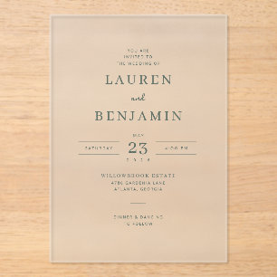 Faire invitation de mariage en sérif blanc