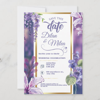 Faire invitation de mariage florale