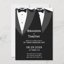 Faire invitation de mariage gay en tenue de soirée
