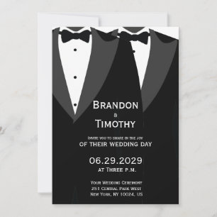 Faire invitation de mariage gay en tenue de soirée