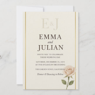 Faire invitation de mariage minimaliste 