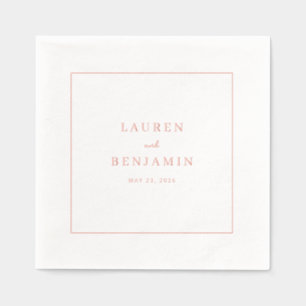 Faire invitation de mariage minimaliste corail