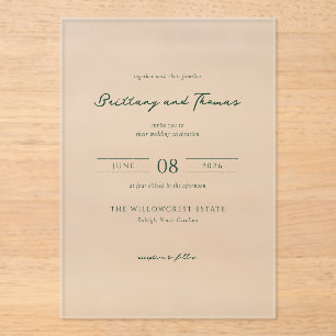 Faire invitation de mariage minimaliste noir