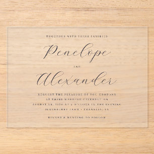 Faire invitation de mariage minimaliste noir éléga