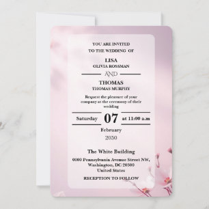 Faire Invitation de Mariage Rêveuse au Lavande