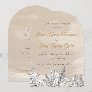 Faire invitation de mariage rose pastel