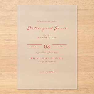 Faire invitation de mariage rose tendre