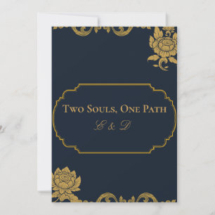 Faire invitation de mariage sur le thème du lotus 