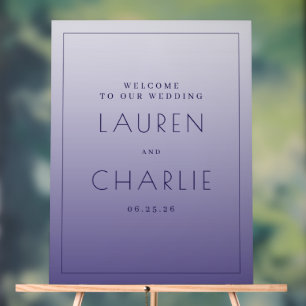 Faire invitation de mariage violet