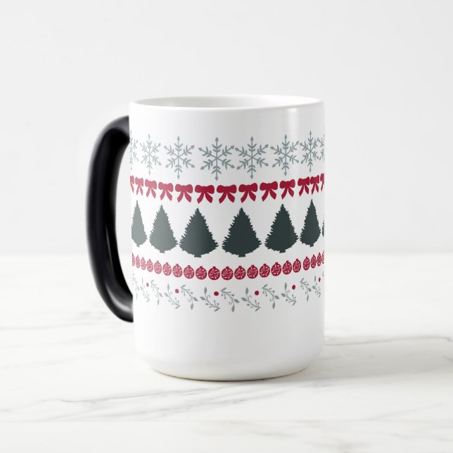 Faire Isle Weihnachtspullover Tasse (Vorderseite Links)