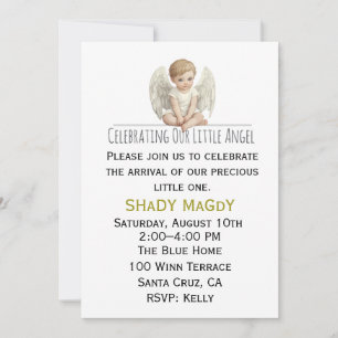 Faire la fête pour notre petit ange Invitation à l
