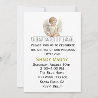 Faire la fête pour notre petit ange Invitation à l