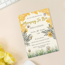 Faire Maman pour l'Abeille Invitation de Baby Show