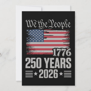 Faire-part 250 Ans 1776 2026 250e Anniversaire 4 Juillet