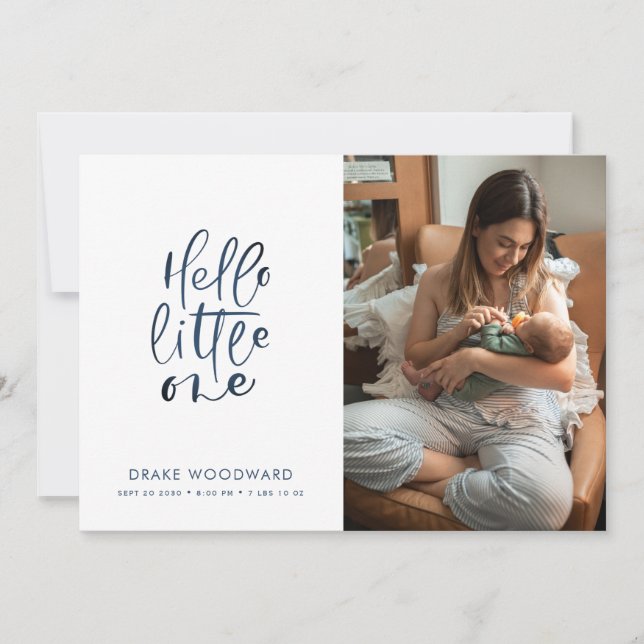 Faire-part 3 Photo Collage Statistiques de naissance Naissanc (Devant)