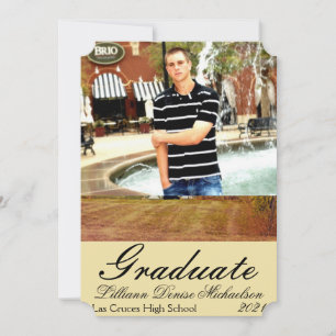 Faire-part 5x7 Annonce Senior Crépuscule Grange Campagne Rust