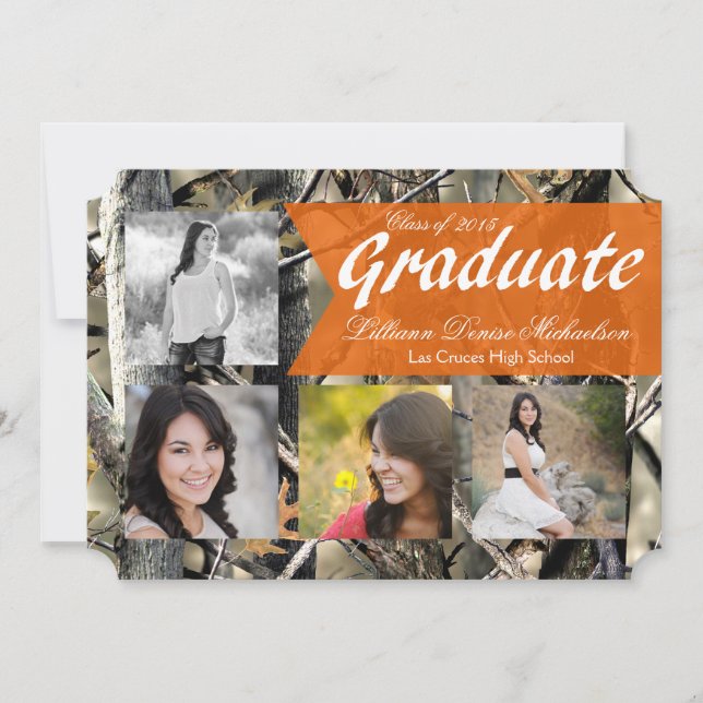 Faire-part 5x7 Camouflage Camouflage Annonce Senior (Devant)