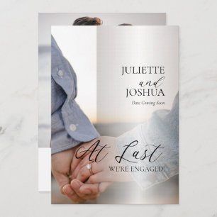 Faire-part À Dernier nous sommes engagés 2 Fiançailles photo