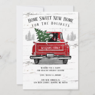 Faire-part Accueil Pour Vacances Vintage Camion Rouge Lab Chi