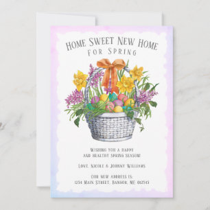 Faire-part Accueil Sweet Nouvelle Maison Florale Pâques Panie