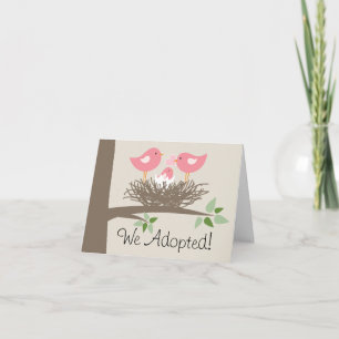 Faire-part Adoption Announcement for Gay Couple - Bird's Nest