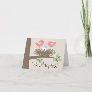 Faire-part Adoption Announcement for Gay Couple - Bird's Nest