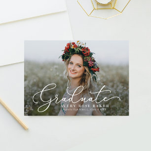 Faire-part Airy Elegance EDITABLE COULEUR Graduation Invitati