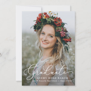 Faire-part Airy Elegance EDITABLE COULEUR Graduation Invitati