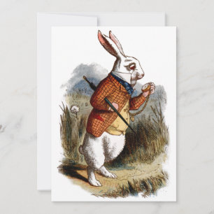 Faire-part Alice au pays des merveilles Lapin blanc Personnal