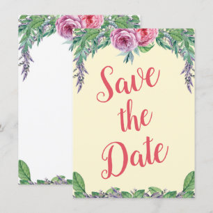 Faire-part alternatif de mariage à motif floral vi