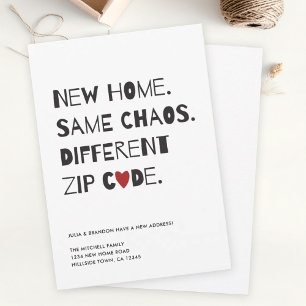 Faire-part Amusant mignon Moderne Minimaliste Déplacement