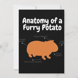 Faire-part Anatomie D'Une Pomme De Terre Furie Cochon de Gu