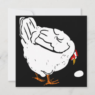 Faire-part Animaux de la ferme de coupe victorienne Poulet et
