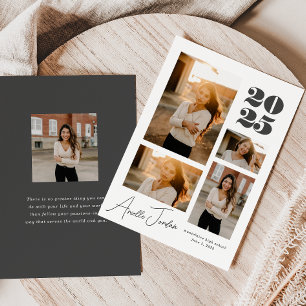 Faire-part Année de graduation minimale de collage   Collage 