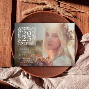 Faire-part Année feuilletée - Diplôme photo