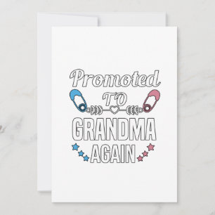 Faire-part Anniversaire de grossesse mignonne : Promu à grand