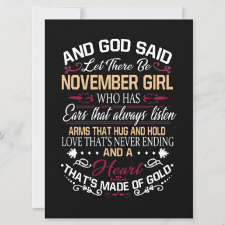 Faire-part Anniversaire | Et Dieu A Dit Qu'Il Y Ait Novembre