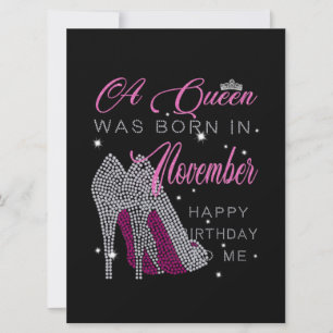 Faire-part Anniversaire   Une Reine Est Née En Novembre