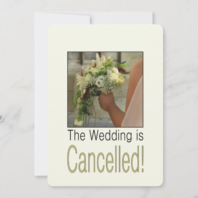 Faire-part Annonce d'annulation de mariage (Devant)