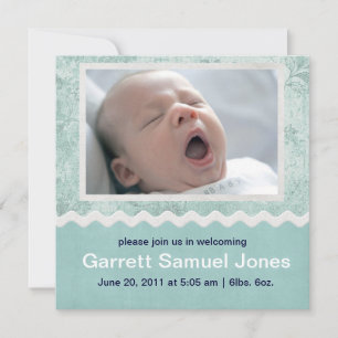 Faire-part Annonce de bébé garçon