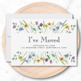 Faire-part Annonce de déménagement Floral I've Moved