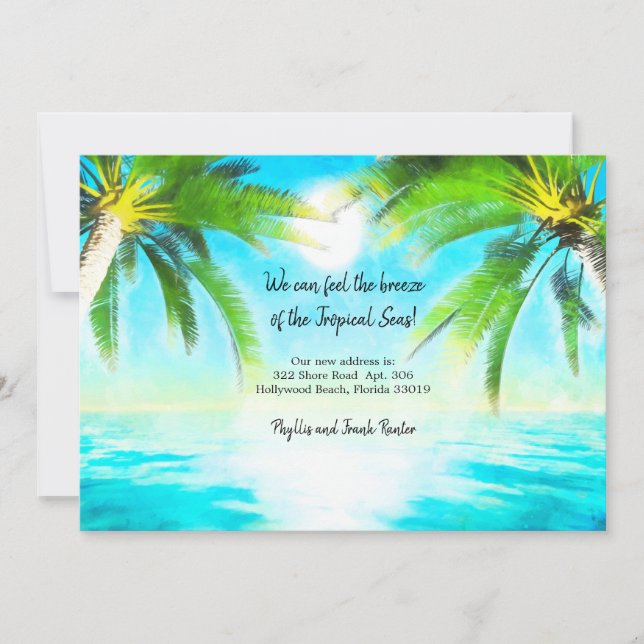 Faire-part Annonce de Déplacement de Brise Tropicale (Devant)