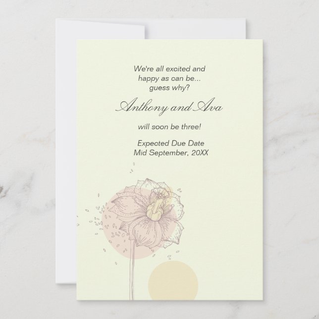 Faire-part Annonce de grossesse Graines Dispersées (Devant)