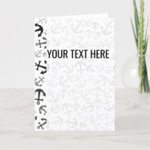 Annonce de motif d'ancre marine noir et blanc