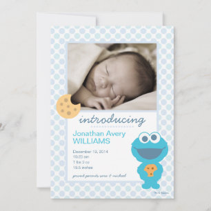 Faire-part Annonce de naissance de Cookie Monster