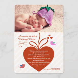 Faire-part Annonce de naissance photo d'amour des grands-pare