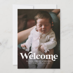 Faire-part Annonce de naissance photo rose accueil gras