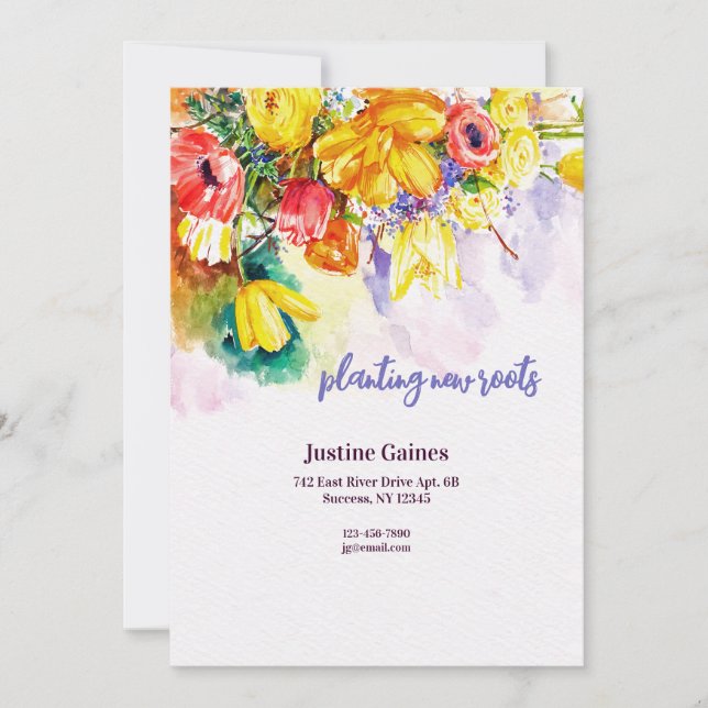 Faire-part Annonce de nouvelles racines (Devant)