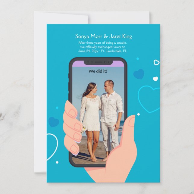 Faire-part Annonce de photo de téléphone mobile (Devant)