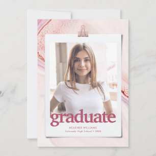 Faire-part Annonce de remise de diplômes de typographie moder
